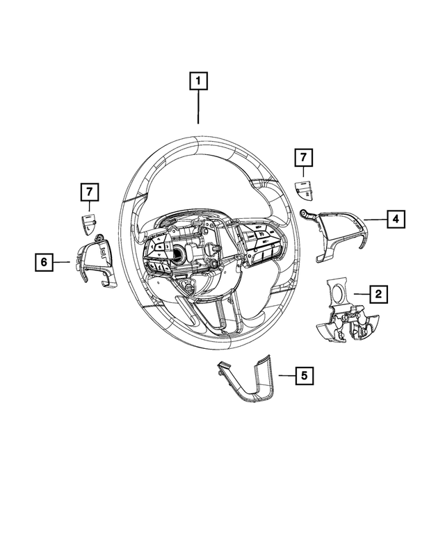 7KB711X9AA - Steering: Steering Wheel for Mopar Image image