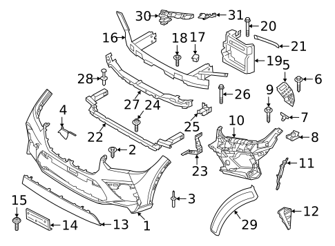 Bumper & Components - Front for 2022 BMW X5 #0