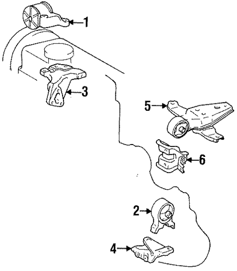Engine & Trans Mounting for 1997 Toyota Tercel #0