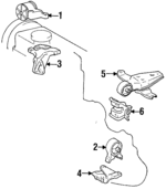 1237111491 - Engine: Mount for Toyota: Paseo, Tercel Image