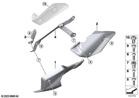 Motorcycle Trim Section, Windshield for 2026 BMW-Motorrad R 1300 RS #1