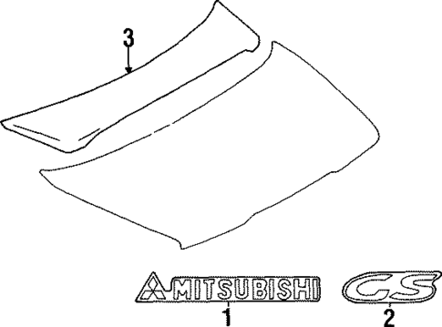 Exterior Trim - Trunk for 1998 Mitsubishi Eclipse #0