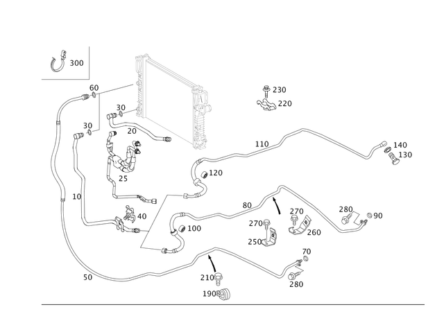 2112700527 - Radiator: Oil Line for Mercedes-Benz: E320, E500, E55 AMG Image image