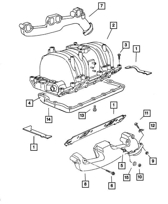 4897383AD - Engine 5.2L Eight Cylinder: Intake Manifold Gasket Package for Mopar Image image