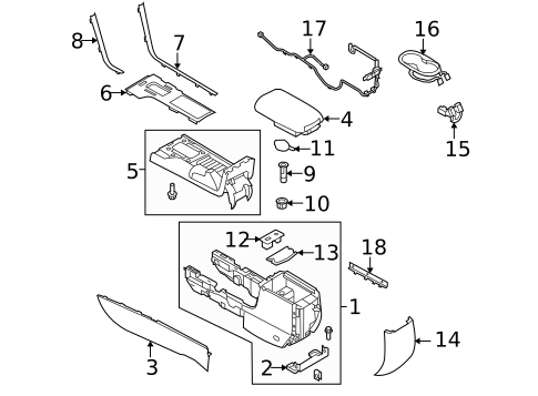 Console for 2010 Lincoln MKZ #0
