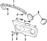 F6DZ74044A59AAA - Body: Upper Trim Panel Retainer for Ford Image