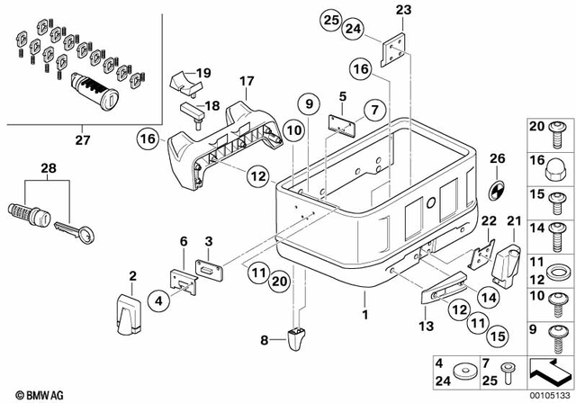 46542303642 - Frame and Mounting Parts: Hook -  for BMW-Motorrad Image
