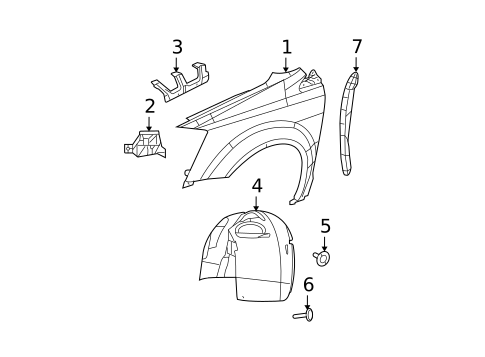 Fender & Components for 2013 Dodge Grand Caravan #0