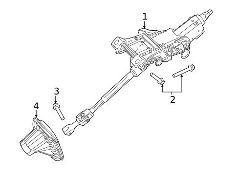 Steering Column Assembly for 2016 Lincoln MKX #1