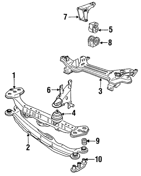 Engine Mounting for 1992 Volkswagen Jetta #0