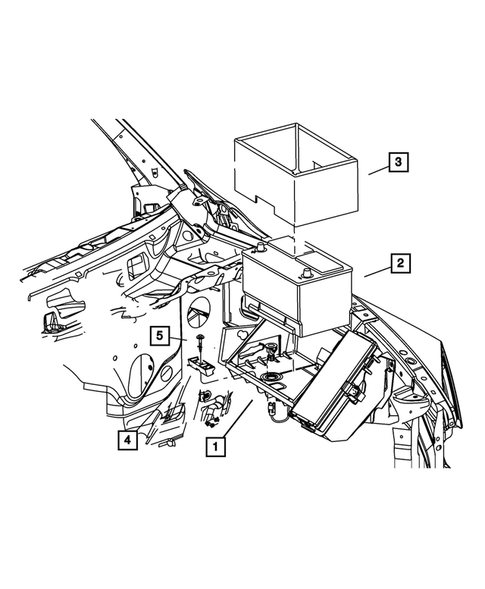 Battery, Battery Tray and Cables for 2011 Ram 1500 #0