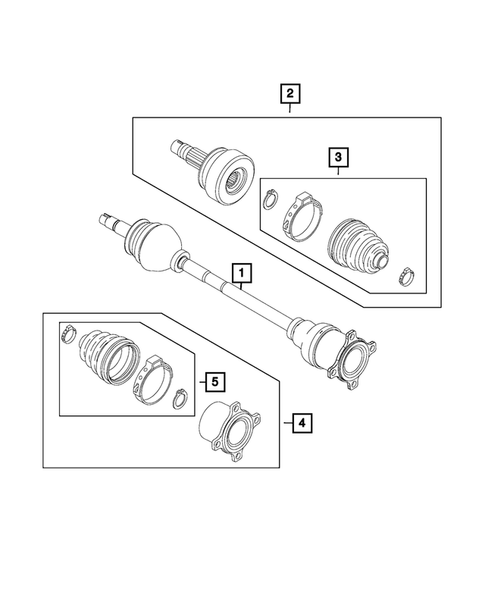 Rear Axle Shafts for 2018 Jeep Renegade #0