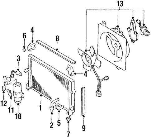 Condenser, Compressor & Lines for 1992 Mitsubishi Eclipse #0