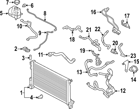 Radiator & Components for 2023 Volvo S90 #0
