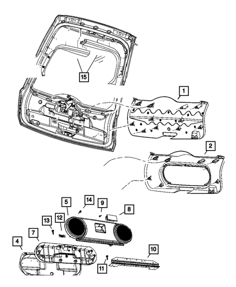 Lift Gate Trim for 2007 Jeep Compass #0