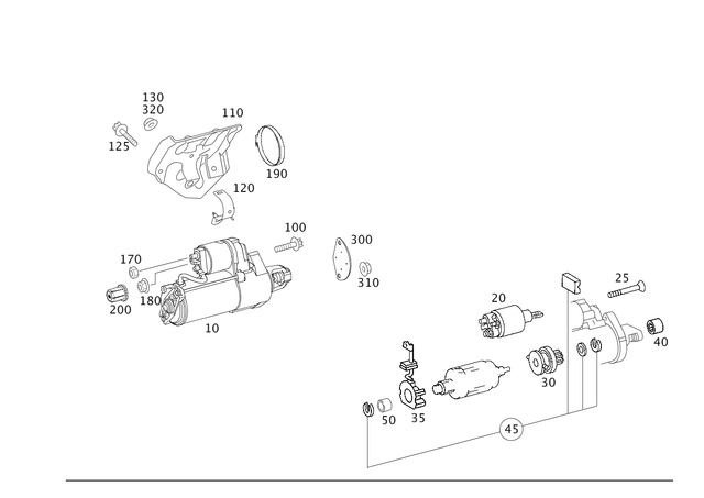 61516001 - Electrical Equipment and Instruments: Starter for Mercedes-Benz Image image