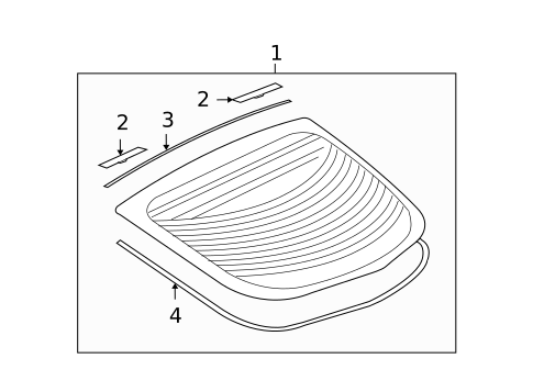 Glass - Lift Gate for 2010 Mitsubishi Eclipse #0
