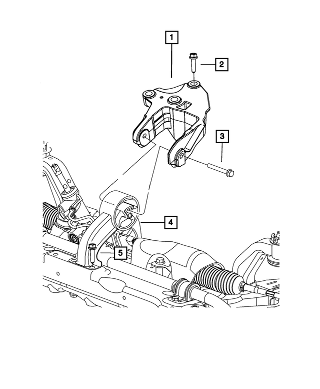 5085472AD - 2.0L Gas; Engine: Engine Mount Bracket, Rear for Mopar Image