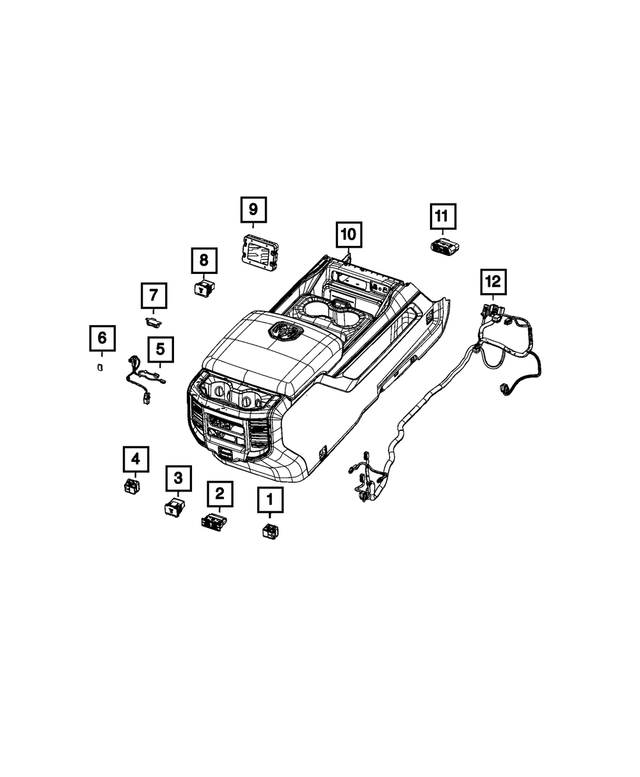 « 6EM16TX7AB – Electrical : Siège Chauffé Commutateur pour Mopar Image »