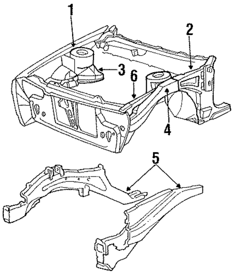 Structural Components & Rails for 1990 Dodge Daytona #0