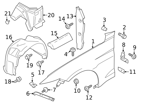 Fender & Components for 2019 Ford Mustang #0