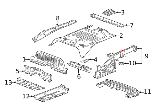Rear Floor & Rails for 2016 Chevrolet Spark EV #0