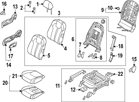 Passenger Seat Components for 2024 Kia Carnival #0