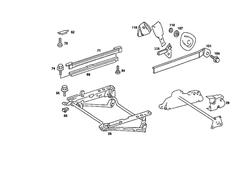 Seat Adjuster for 1986 Mercedes-Benz 560SEC #0