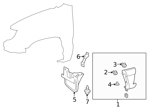 Exterior Trim - Fender for 2007 Lexus LX470 #0