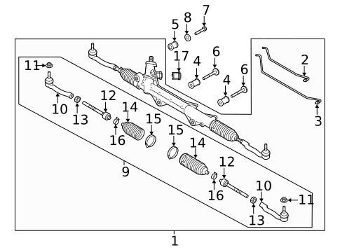 Steering Gear & Linkage for 2013 Jaguar XJ #1