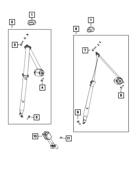 Seat Belts for 2021 Jeep Grand Cherokee L #1