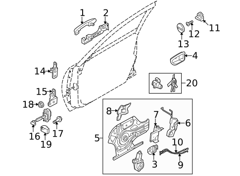 Front Door for 2005 Kia Amanti #1