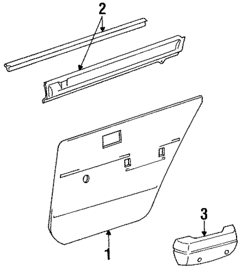 Interior Trim - Rear Door for 1994 Toyota Tercel #0