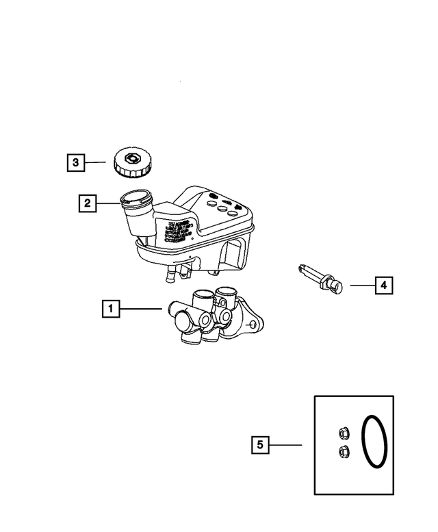« 5175097AA – Service Brakes : Maître-cylindre Ecrou Et Trousse De Joints, Montage pour Mopar Image »