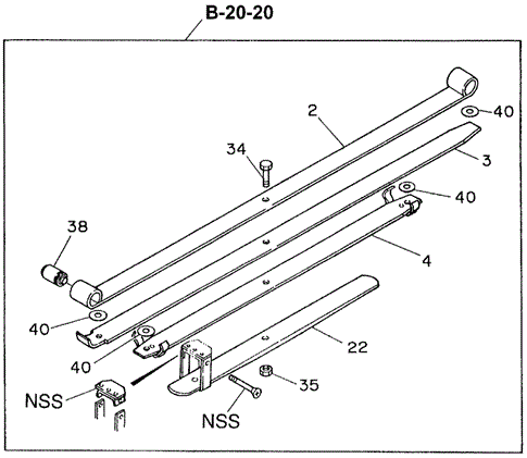 Rear Leaf Spring for 1997 Honda Passport #0