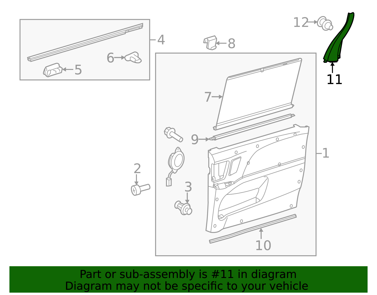 2011-2020 Toyota Sienna Frame Molding 67667-08030 | MotorMotor