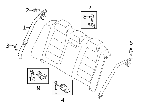 Rear Seat Belts for 2016 Mazda 6 #0