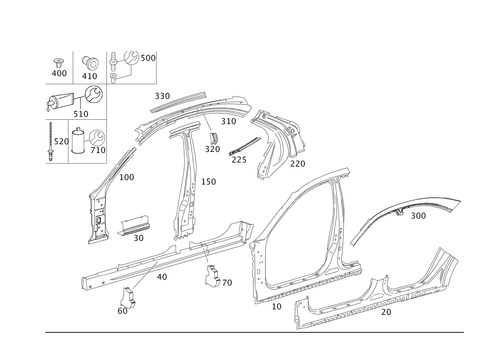 Side Panels for 2009 Mercedes-Benz S 550 #0