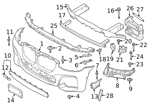 Bumper & Components - Front for 2021 BMW X4 #0