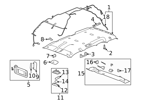 Interior Trim - Roof for 2010 Cadillac Escalade EXT #0