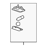 25850223 - Body: Dome Lamp Assembly for Cadillac: Escalade, Escalade ESV, Escalade EXT | Chevrolet: Avalanche, Suburban 1500, Suburban 2500, Tahoe | GMC: Yukon, Yukon XL 1500, Yukon XL 2500 Image