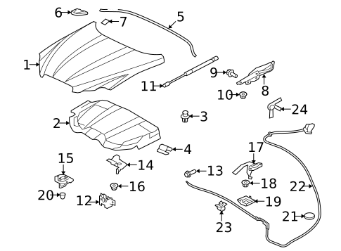 Hood & Components for 2015 Jaguar XF #0