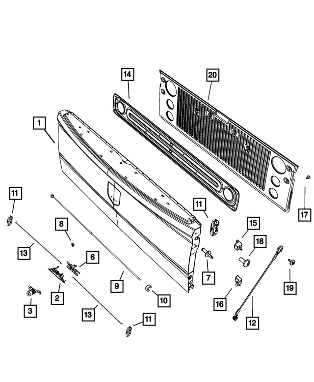 68105727AE - : Tailgate for Mopar Image