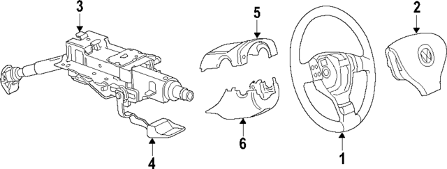 5WB419502F - Steering: Steering Column for Volkswagen Image