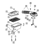 53031760AB - : Air Cleaner Cover for Mopar Image