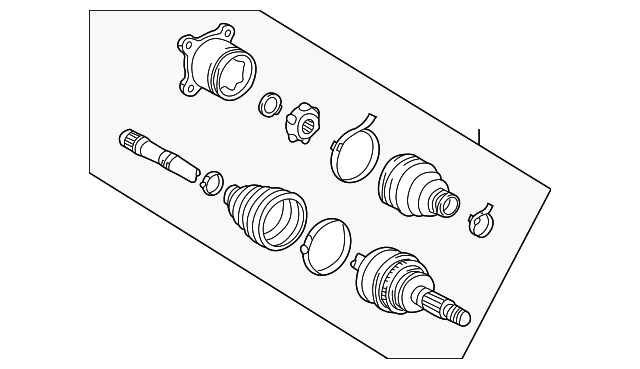 OEM 2011-2020 Toyota Sienna Axle Assembly Part # 42340-08021
