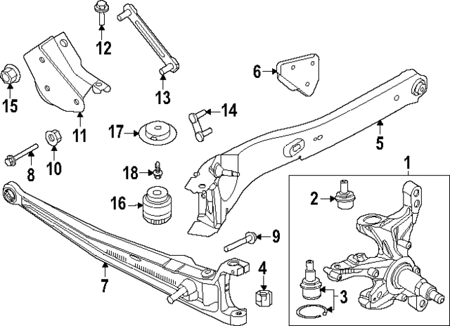 PC3Z3105A - Suspension: Spindle for Ford Image