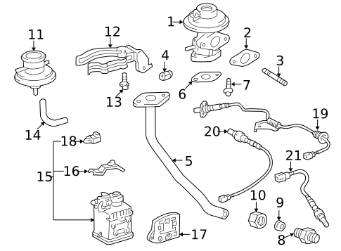 Emission Components for 1999 Toyota RAV4 #0