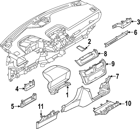 Instrument Panel Components for 2024 Ford Maverick #0