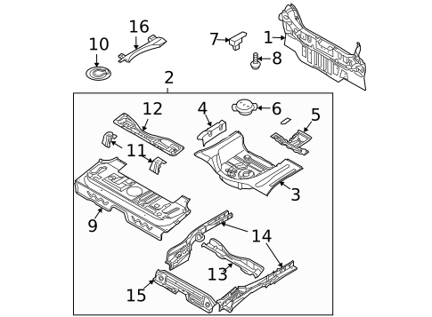 Rear Floor & Rails for 2008 Chevrolet Aveo5 #0